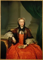 Koningin Amalia van Savoye, echtgenote van Karel III (schilderij op doek)