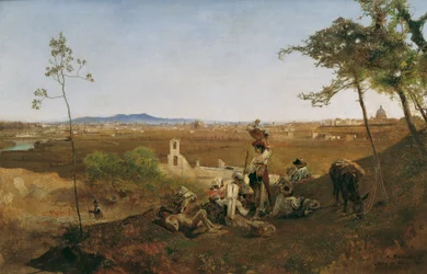 Uitzicht op Rome vanaf de Monte Mario