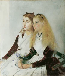 De nichten van de kunstenaar, Elisabeth en Maja