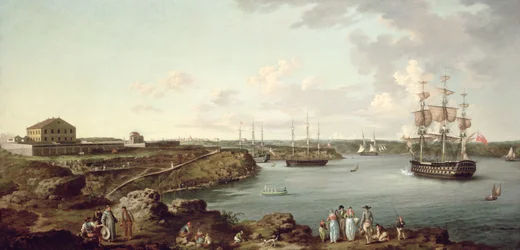 Schepen van de Royal Navy in Port Mahon, Minorca