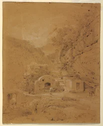 Landschapszicht tussen Napels en Salerno
