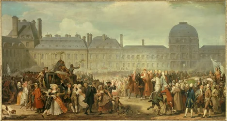 Publicatie van het Verdrag van Versailles voor het Tuilerieënpaleis op 25 november