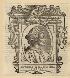 Portret van Anthony van Messina, Italiaanse schilder uit Messina, Sicilië, van de Italiaanse Renaissance, circa 1430-1479