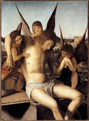 Pieta met drie engelen