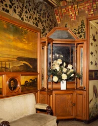 Eetkamer, Casa Vicens, Barcelona, door architect Antoni Gaudi. Spanje