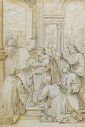 Sint Bruno ontmoet bisschop Hugo van Keulen