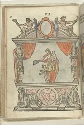 Toneel met personificatie van de Liefde (Charitas), 1578