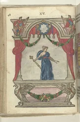 Toneel met personificatie van de Voorzienigheid (Providentia), 1578