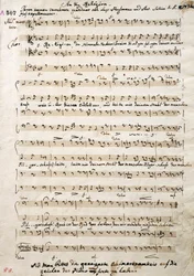 Handgeschreven muziekpartituur van Oratorium, door Antonio Salieri (1750-1825)