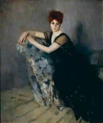 Dame in het zwart