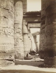 Interieur van de Hypostyle Zaal, Karnak