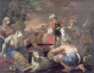 Laban op zoek naar zijn afgoden