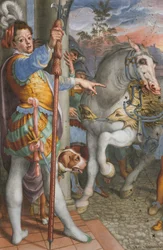 Apsis, Antonio Campi, Ontmoeting van Jezus met de centurion Cornelio 1582-84, Detail