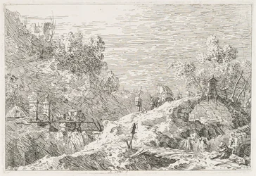 Uitzichten: Berglandschap met Vijf Bruggen