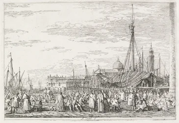 Gezichten: De markt op de Molo, 1735-1746