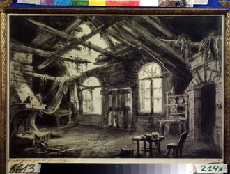 Scenografie voor Dertig jaar, of het leven van een gokker van Victor Henri-Joseph Brahain Ducange