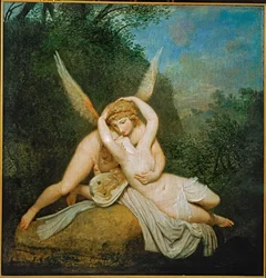 Amor en Psyche ... (schilderij op doek)
