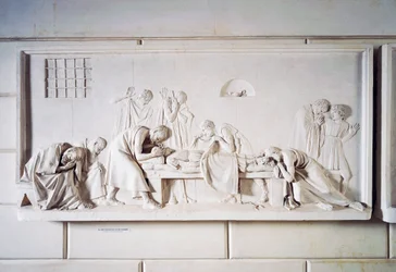 Crito sluit de ogen van Socrates