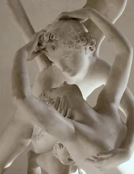 Psyche weer tot leven gewekt door de kus van Amor