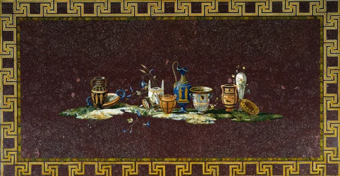 Tafel ingelegd met halfedelstenen
