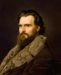 Portret van de beeldhouwer Giovanni Dupre, door Ciseri Antonio (1821-1891)