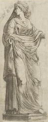 Vrouw Gedraaid naar Rechts, 1540-45