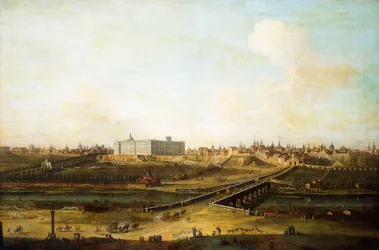 Madrid en het Palacio Real vanaf de westelijke oever van de Manzanares, 1752-53
