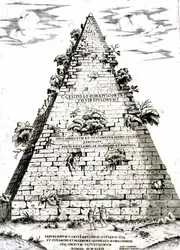 De piramide van Caius Cestius gebouwd c.12 v.Chr., Rome