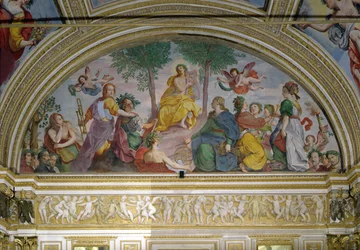 De Spiegelzaal, Apollo en de Muzen