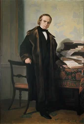 Portret van Vincenzo Gioberti, Italiaans filosoof, patriot en politicus (olieverf op doek)