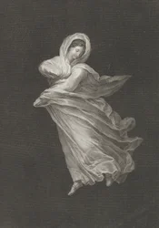 Een bacchante met vloeiende draperie, naar beneden kijkend, rechterarm gebogen en linkerarm..., ca. 1795-1847