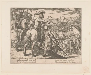 Alexander de Grote leidt een gevecht