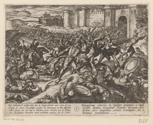 De Romeinen worden verslagen door de Nederlandse troepen te Bonn