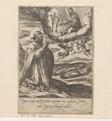 De heilige Philippus bidt voor de zielen van twee broeders