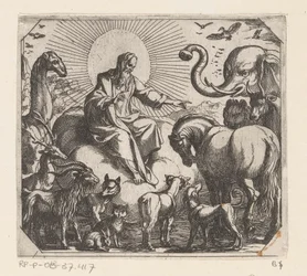God schept de dieren op het land