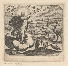 God schept de vogels en de vissen