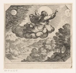 God schept de zon, de maan en de sterren