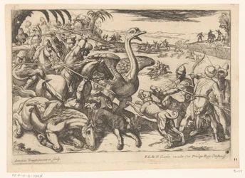 Jacht op struisvogels, Jachtscènes (deel 5)