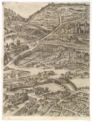 Plan van de Stad Rome. Deel 5 met de Baden van Caracalla, de Santa Sabina en Deel van