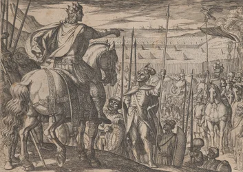 Plaat 3: Alexander Instruerend zijn Soldaten, uit De Daden van Alexander de Grote