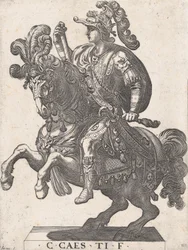 Plaat 4: Keizer Gaius te Paard, uit 