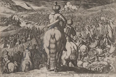 Plaat 5: De Nederlaag van de Ethiopiërs, uit 
