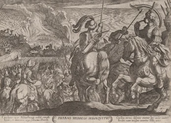 Plaat 7: De Egyptenaren Achtervolgen de Israëlieten, uit 