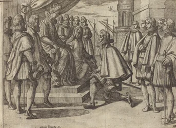 Spaanse Hertog voor Margaretha van Oostenrijk [verso]
