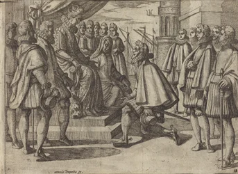 Spaanse hertog voor Margaretha van Oostenrijk [verso]