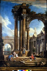 Archeologen en architecten (die tekenen en meten)