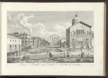 Gezicht op de Chiesa di San Giuseppe di Castello te Venetië
