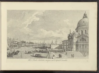 Gezicht op het Canal Grande en de Santa Maria della Salute te Venetië