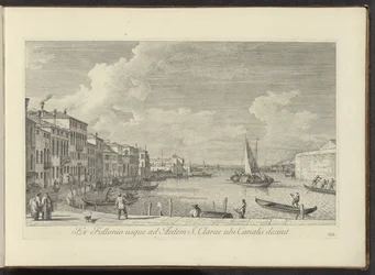 Gezicht op het Canal Grande en de kerk de Santa Chiara te Venetië