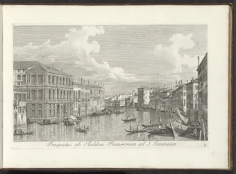 Gezicht op het Canal Grande te Venetië